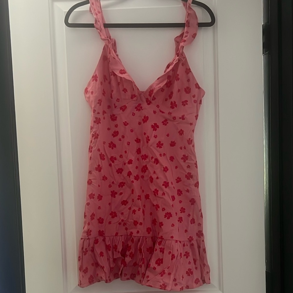 ZARA Floral Ruffle Mini Dress - Picture 4 of 5